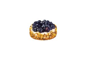 Petit pay de blueberrys con pistache