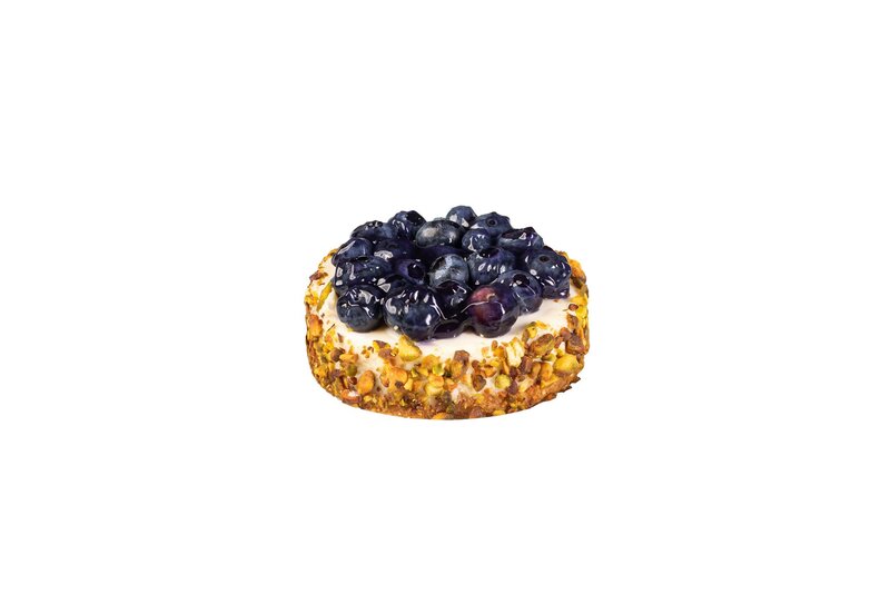 Petit pay de blueberrys con pistache